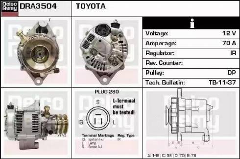 Remy DRA3504N - Alternator www.molydon.hr