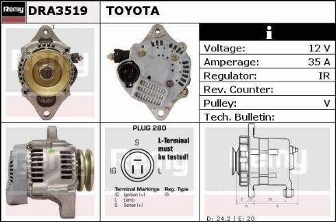 Remy DRA3519 - Alternator www.molydon.hr