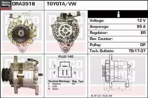 Remy DRA3518 - Alternator www.molydon.hr