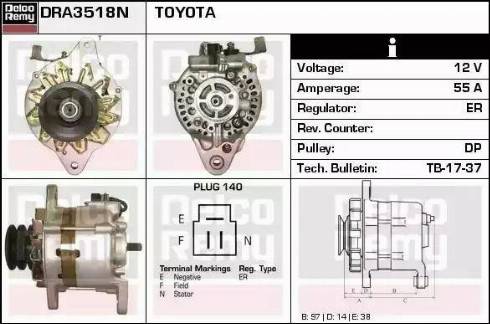 Remy DRA3518N - Alternator www.molydon.hr