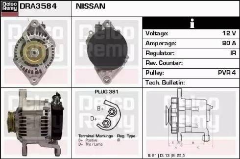 Remy DRA3584 - Alternator www.molydon.hr