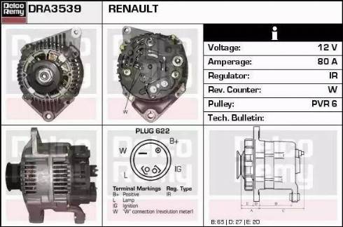 Remy DRA3539 - Alternator www.molydon.hr