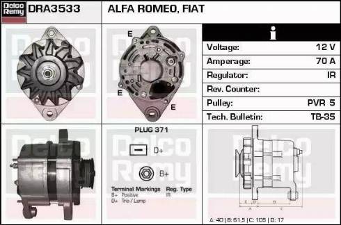 Remy DRA3533 - Alternator www.molydon.hr