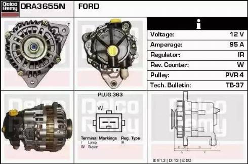 Remy DRA3655N - Alternator www.molydon.hr