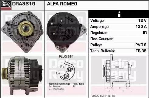 Remy DRA3619 - Alternator www.molydon.hr