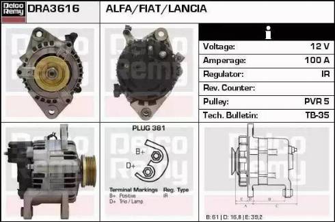 Remy DRA3616 - Alternator www.molydon.hr