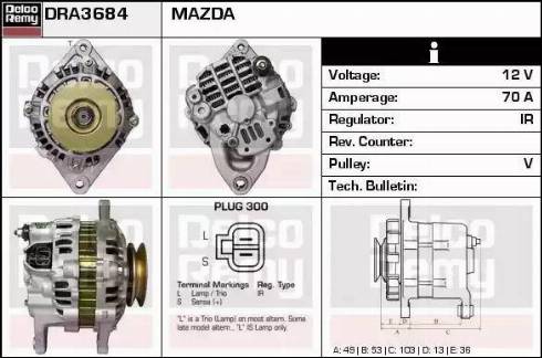 Remy DRA3684 - Alternator www.molydon.hr