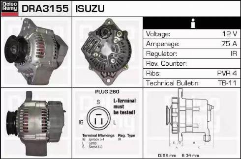 Remy DRA3155 - Alternator www.molydon.hr