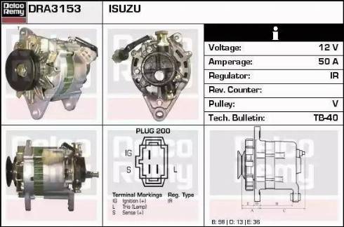 Remy DRA3153 - Alternator www.molydon.hr