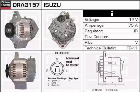 Remy DRA3157 - Alternator www.molydon.hr