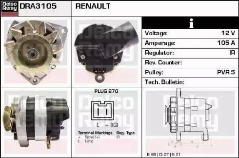 Remy DRA3105 - Alternator www.molydon.hr