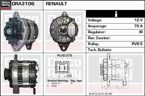 Remy DRA3106 - Alternator www.molydon.hr