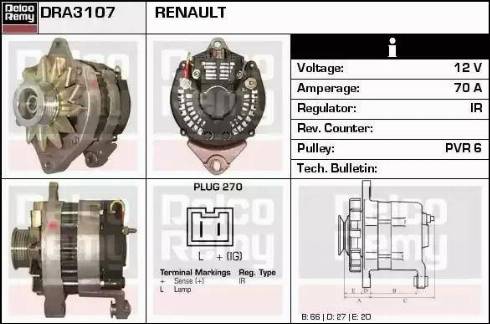 Remy DRA3107 - Alternator www.molydon.hr