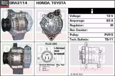 Remy DRA3114 - Alternator www.molydon.hr