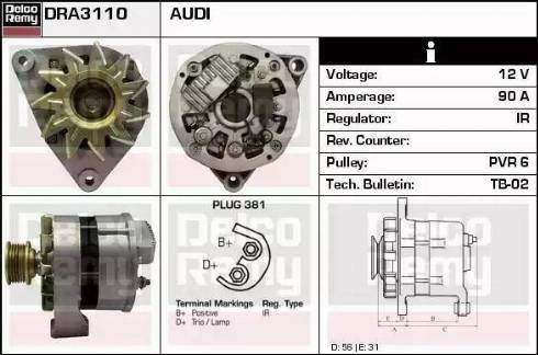 Remy DRA3110 - Alternator www.molydon.hr