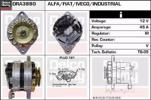 Remy DRA3880 - Alternator www.molydon.hr