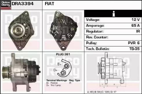 Remy DRA3394 - Alternator www.molydon.hr