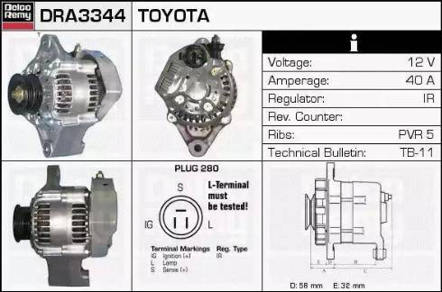 Remy DRA3344 - Alternator www.molydon.hr