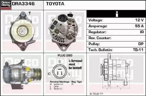 Remy DRA3346 - Alternator www.molydon.hr