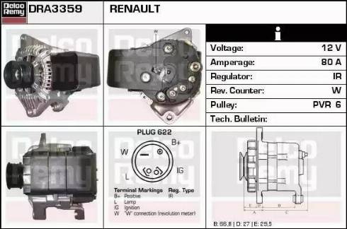 Remy DRA3359 - Alternator www.molydon.hr