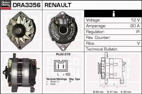 Remy DRA3356 - Alternator www.molydon.hr