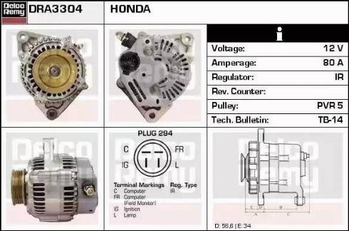 Remy DRA3304 - Alternator www.molydon.hr