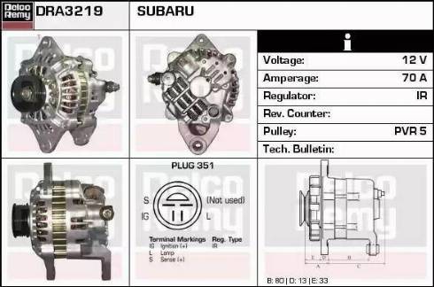 Remy DRA3219 - Alternator www.molydon.hr