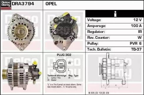 Remy DRA3794 - Alternator www.molydon.hr