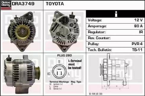 Remy DRA3749 - Alternator www.molydon.hr