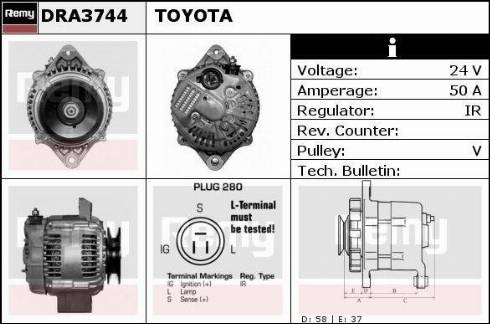 Remy DRA3744 - Alternator www.molydon.hr