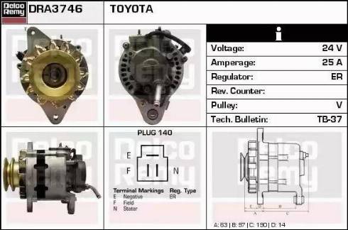 Remy DRA3746 - Alternator www.molydon.hr