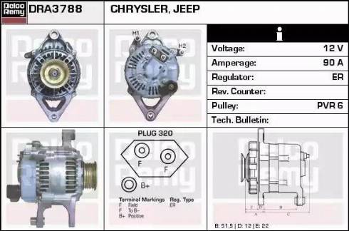 Remy DRA3788 - Alternator www.molydon.hr