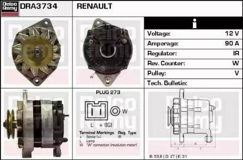 Remy DRA3734 - Alternator www.molydon.hr