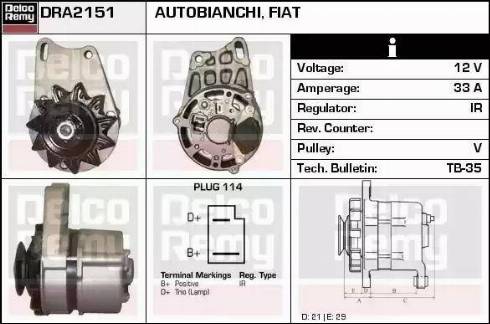 Remy DRA2151 - Alternator www.molydon.hr