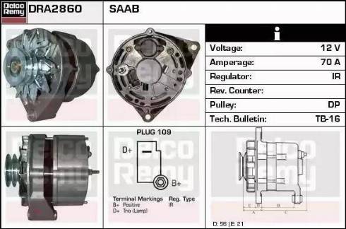 Remy DRA2860 - Alternator www.molydon.hr