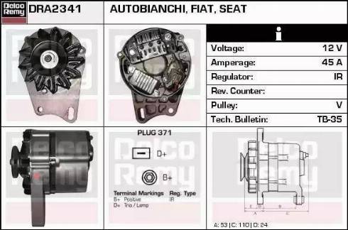 Remy DRA2341 - Alternator www.molydon.hr