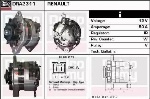 Remy DRA2311 - Alternator www.molydon.hr