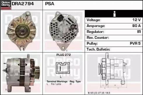 Remy DRA2794 - Alternator www.molydon.hr