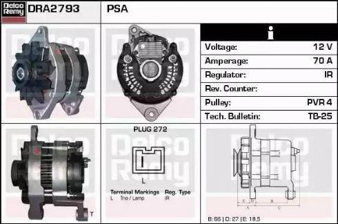 Remy DRA2793 - Alternator www.molydon.hr