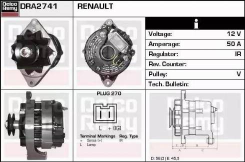 Remy DRA2741 - Alternator www.molydon.hr