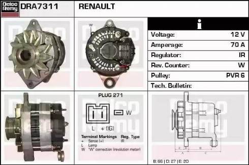 Remy DRA7311 - Alternator www.molydon.hr