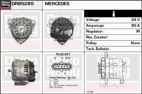 Remy DRB5280 - Alternator www.molydon.hr