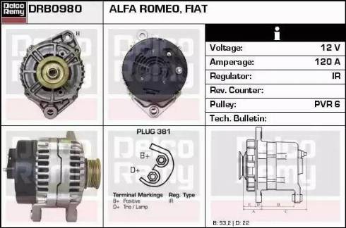 Remy DRB0980 - Alternator www.molydon.hr