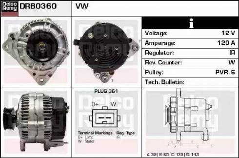 Remy DRB0360 - Alternator www.molydon.hr