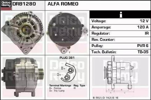 Remy DRB1280 - Alternator www.molydon.hr