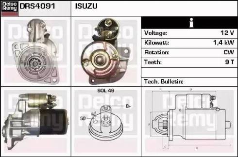 Remy DRS4091 - Starter www.molydon.hr