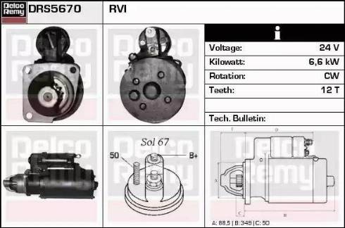 Remy DRS5670 - Starter www.molydon.hr