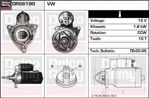 Remy DRS6190 - Starter www.molydon.hr