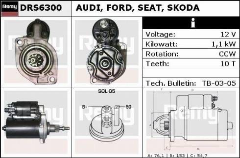 Remy DRS6300X - Starter www.molydon.hr