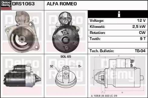 Remy DRS1063 - Starter www.molydon.hr